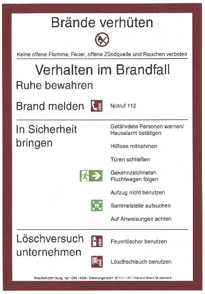 Brandschutzordnung